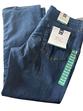 Men's Bootcut Stretch Denim Jeans in Dark Blue
